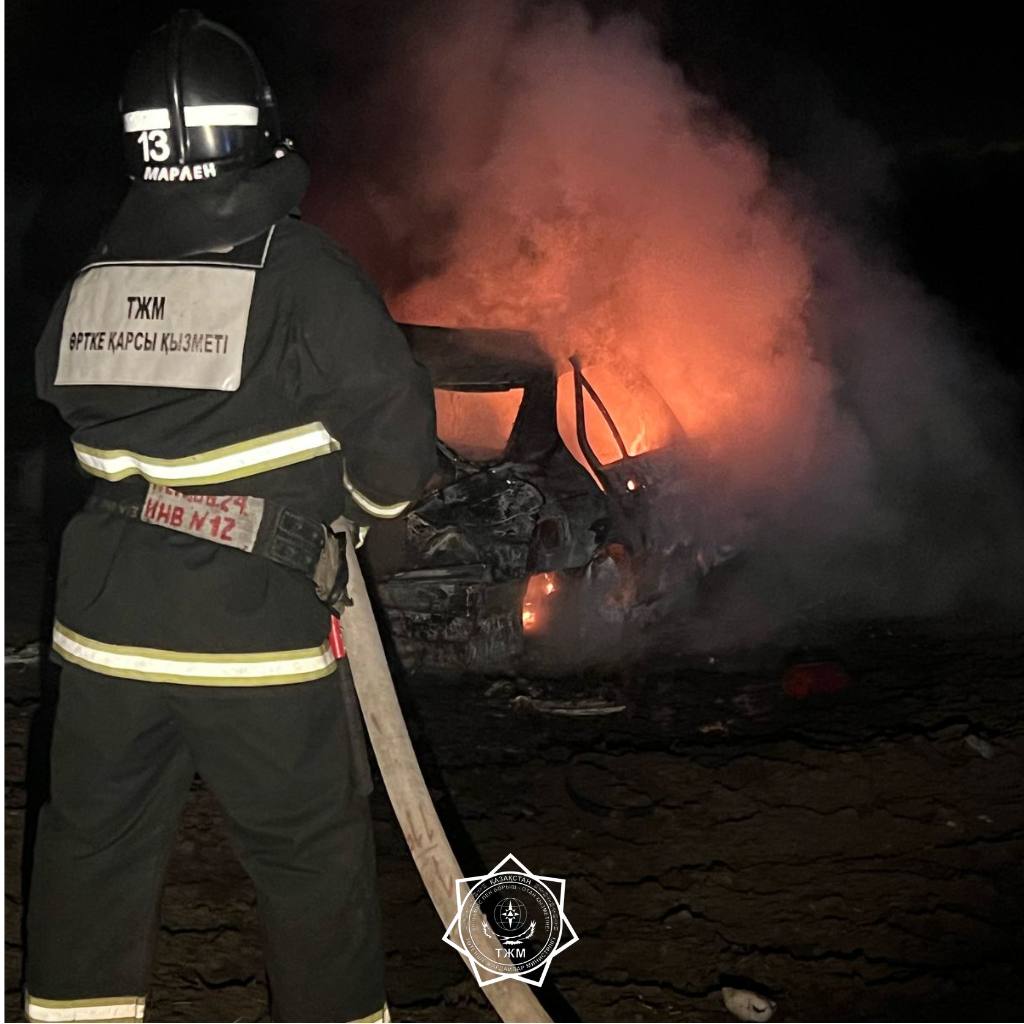 В Кызылжарском районе ликвидирован пожар легкового автомобиля