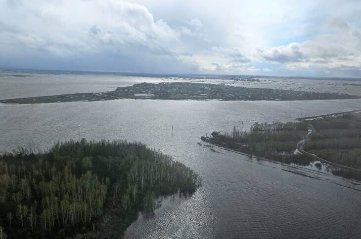Село-остров посетил аким СКО