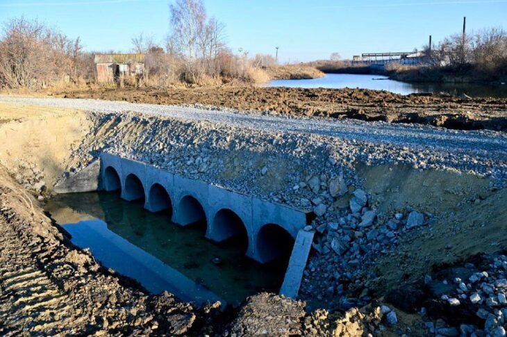 Реконструкцию защитных дамб завершили в Петропавловске