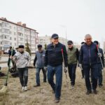 Акимы СКО и Петропавловска вышли на субботник
