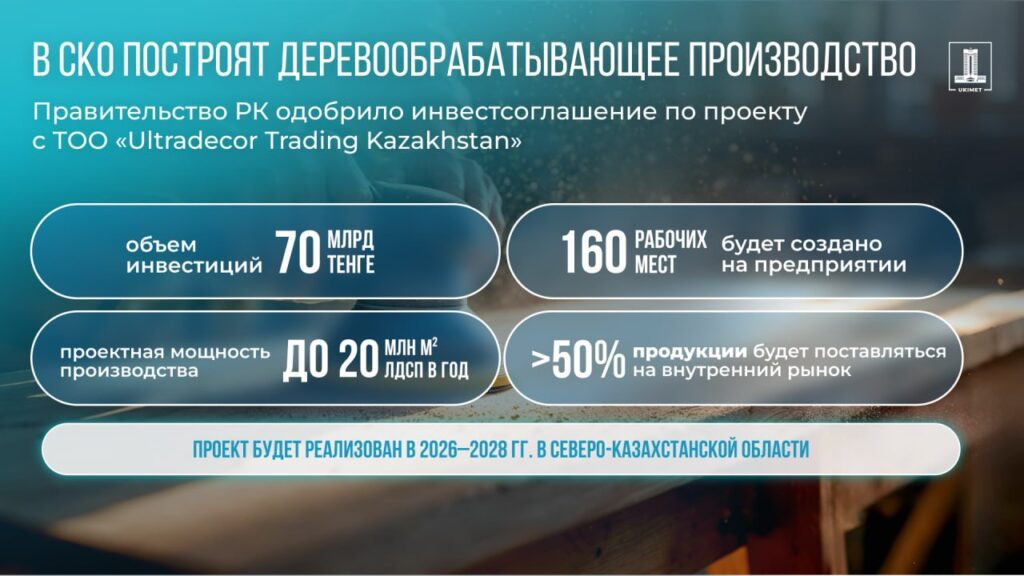 В СКО начнут строительство деревообрабатывающего завода