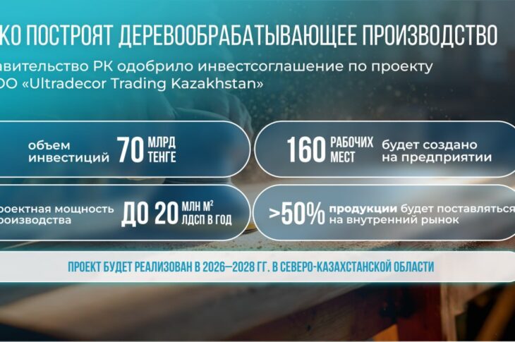 В СКО начнут строительство деревообрабатывающего завода