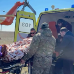 На вертолете доставили пациентку из села в Петропавловск