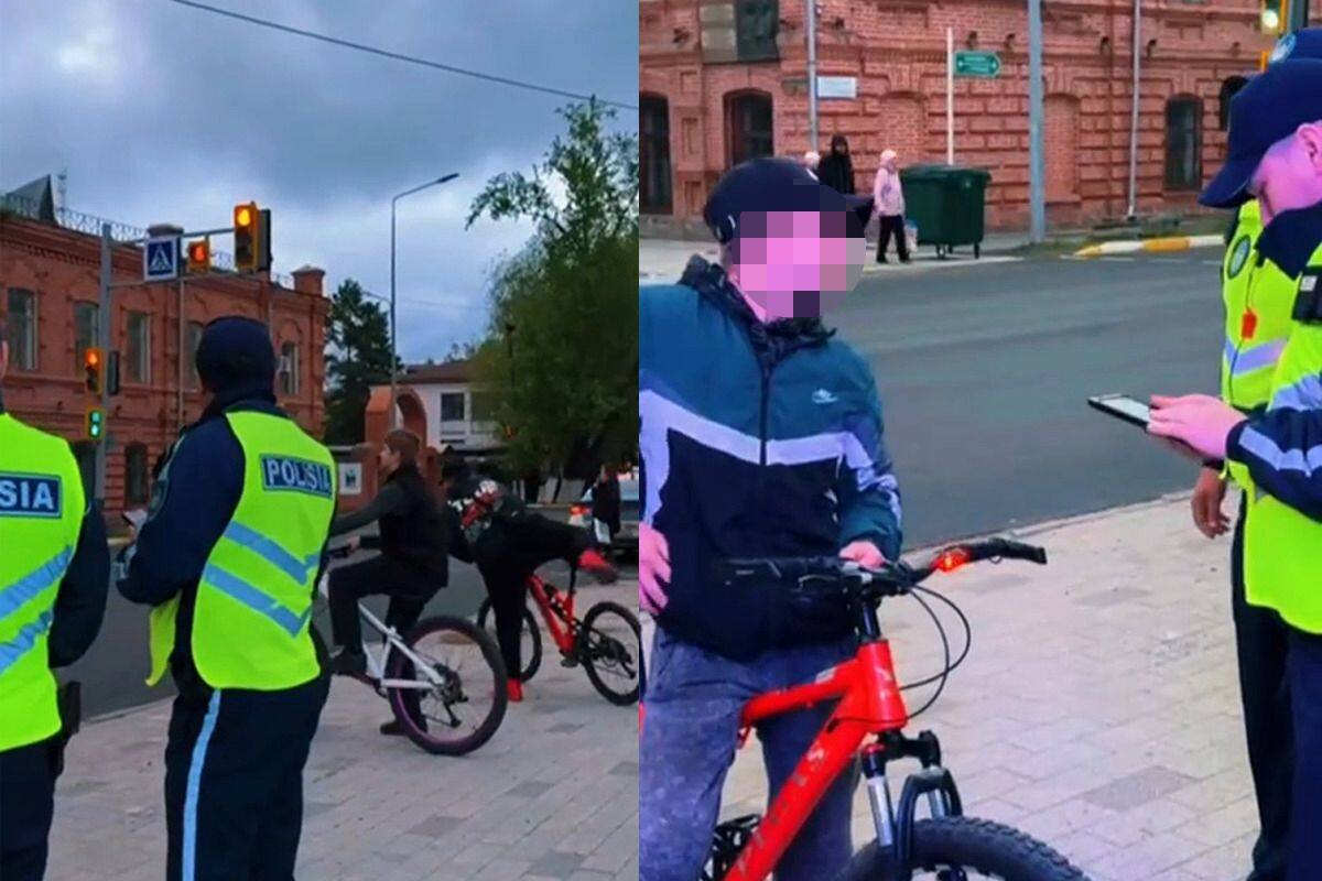 Полиция усилила контроль за велосипедистами в Петропавловске