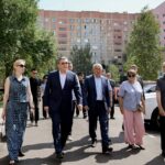Крупнейший двор Петропавловска посетил аким СКО