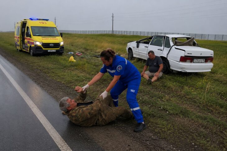 После аварии пьяный пассажир напал на медсестру в СКО