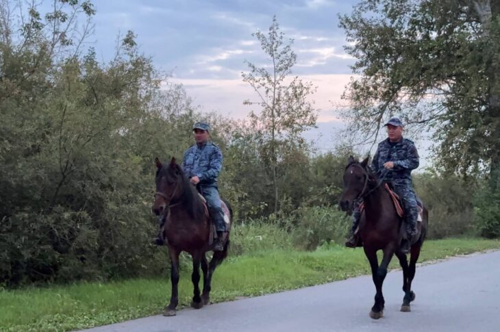 Как патрулируют дачи в Петропавловске